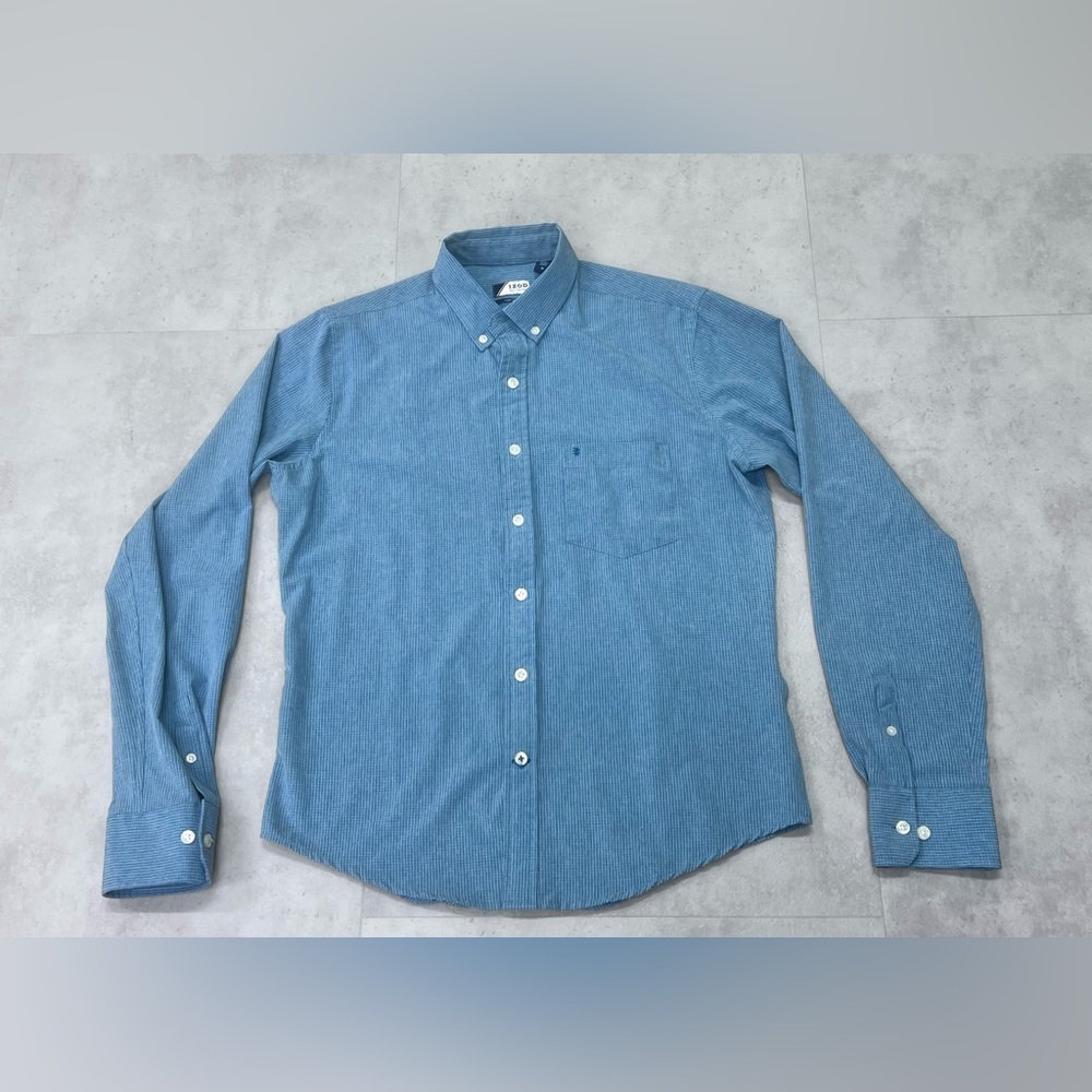 Izod Performx Button Down Shirt Men's Sz S-M 4-way Stretch Blue Plaid NWOT